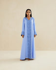 LIGHT BLUE EMBROIDERED CAFTAN