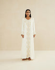OFF WHITE EMBROIDERED CAFTAN