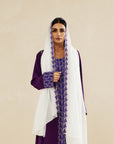DARK PURPLE EMBROIDERED CAFTAN