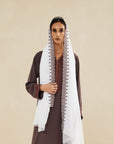DARK BROWN EMBROIDERED CAFTAN