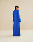 BLUE EMBROIDERED CAFTAN