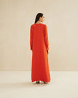 ORANGE EMBROIDERED CAFTAN