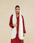 DARK RED EMBROIDERED CAFTAN