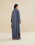 GREY HAND EMBROIDERED LOOSE FIT CAFTAN