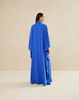 BLUE HAND EMBROIDERED LOOSE FIT CAFTAN