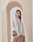 Brown Linen Embroidered Caftan