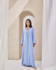 Light Blue Crepe Caftan