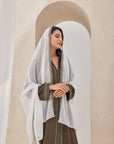 Olive Green Moroccan Style caftan with Hoodie