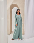 Sage Crepe Caftan