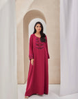 Magenta Crepe Caftan