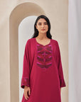 Magenta Crepe Caftan
