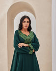 Dark Green Crepe Caftan