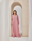 Coral Moroccan Crepe Caftan
