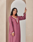 Deep Pink Soft Linen Caftan