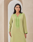Light Green Crepe Caftan