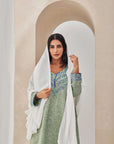 Light Green Linen Caftan
