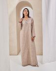 Light Beige Linen Caftan