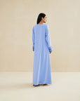 LIGHT BLUE  EMBROIDERED CAFTAN