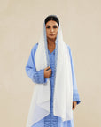 LIGHT BLUE  EMBROIDERED CAFTAN