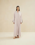 CREAM TWO TONED LOOSE FIT CAFTAN