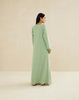 GREEN EMBROIDERED CAFTAN