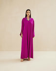 PINK HAND EMBROIDERED LOOSE FIT CAFTAN