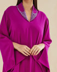 PINK HAND EMBROIDERED LOOSE FIT CAFTAN