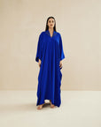 ROYAL BLUE HAND EMBROIDERED LOOSE FIT CAFTAN