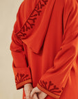 ORANGE MOROCCAN EMBROIDERY HOODIE