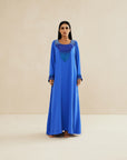 BLUE EMBROIDERED CAFTAN