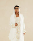 OFF WHITE EMBROIDERED CAFTAN