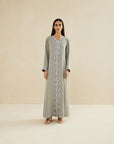 GREY EMBROIDERED CAFTAN