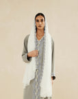 GREY EMBROIDERED CAFTAN