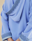 LIGHT BLUE MOROCCAN EMBROIDERY HOODIE