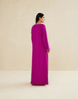 MAGENTA EMBROIDERED CAFTAN