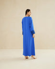 BLUE EMBROIDERED CAFTAN