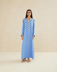 LIGHT BLUE EMBROIDERED CAFTAN