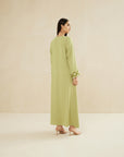 GREEN EMBROIDERED CAFTAN