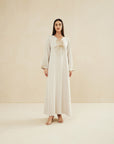 OFF WHITE EMBROIDERED CAFTAN