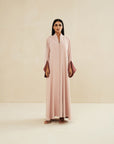 LIGHT PINK TWO TONED LOOSE FIT CAFTAN