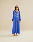 BLUE EMBROIDERED CAFTAN