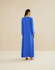 BLUE EMBROIDERED CAFTAN