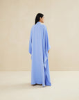 LIGHT BLUE HAND EMBROIDERED LOOSE FIT CAFTAN