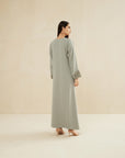 GREY EMBROIDERED CAFTAN