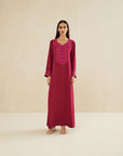 PINK EMBROIDERED CAFTAN