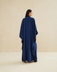 NAVY BLUE TWO TONED LOOSE FIT CAFTAN