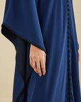 NAVY BLUE TWO TONED LOOSE FIT CAFTAN