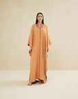 ORANGE TWO TONED LOOSE FIT CAFTAN