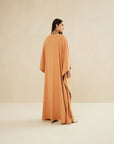 ORANGE TWO TONED LOOSE FIT CAFTAN