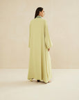 LIGHT GREEN TWO TONED LOOSE FIT CAFTAN